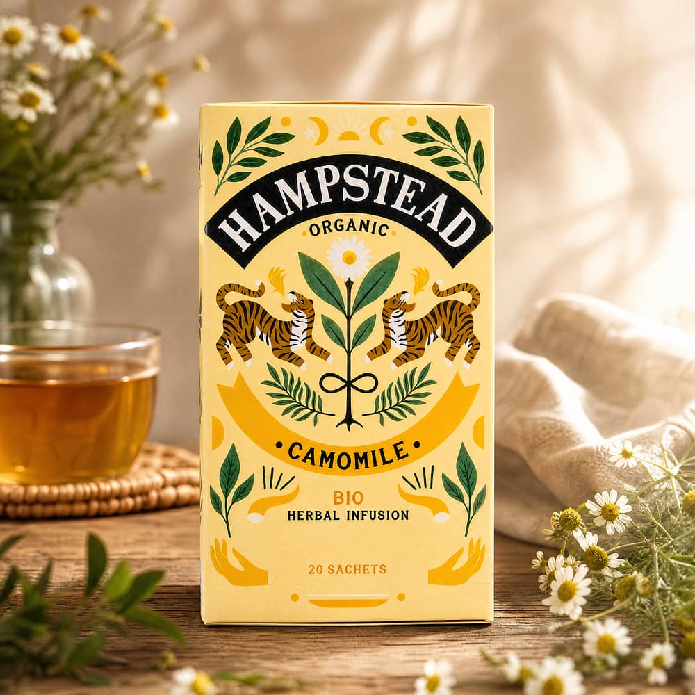 Hampstead Tea BIO Care for you Camomile 20 Teebeutel 25 Gramm Produktbild