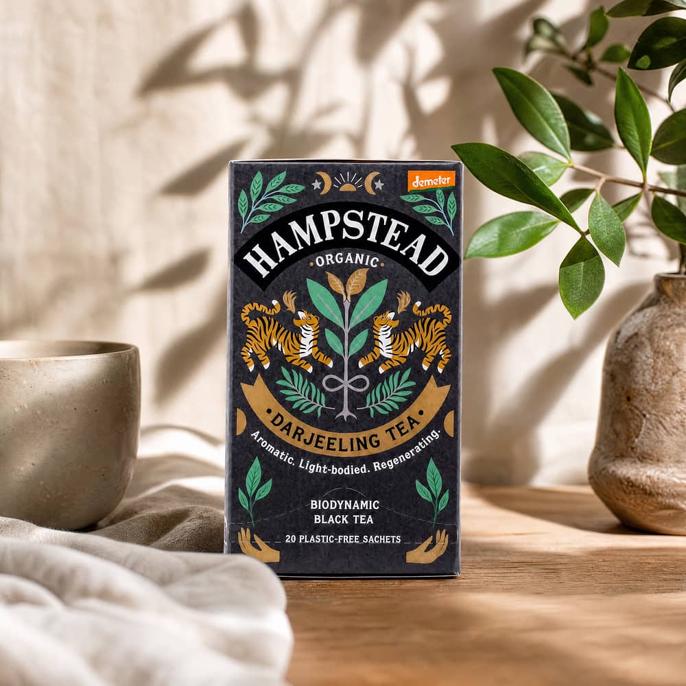 Hampstead Tea BIO Organic Darjeeling 20 Teebeutel 40 Gramm Produktbild