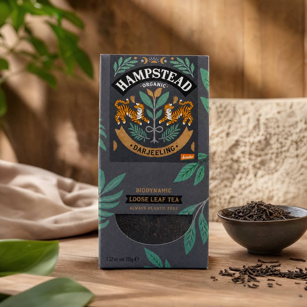 Hampstead Tea BIO Organic Darjeeling loser Tee 100 Gramm Produktbild