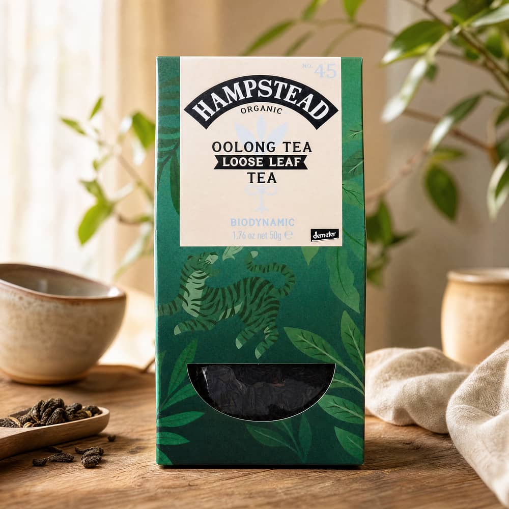 Hampstead Tea BIO Organic Oolong loser Tee im Spitzbeutel 50 Gramm Produktbild