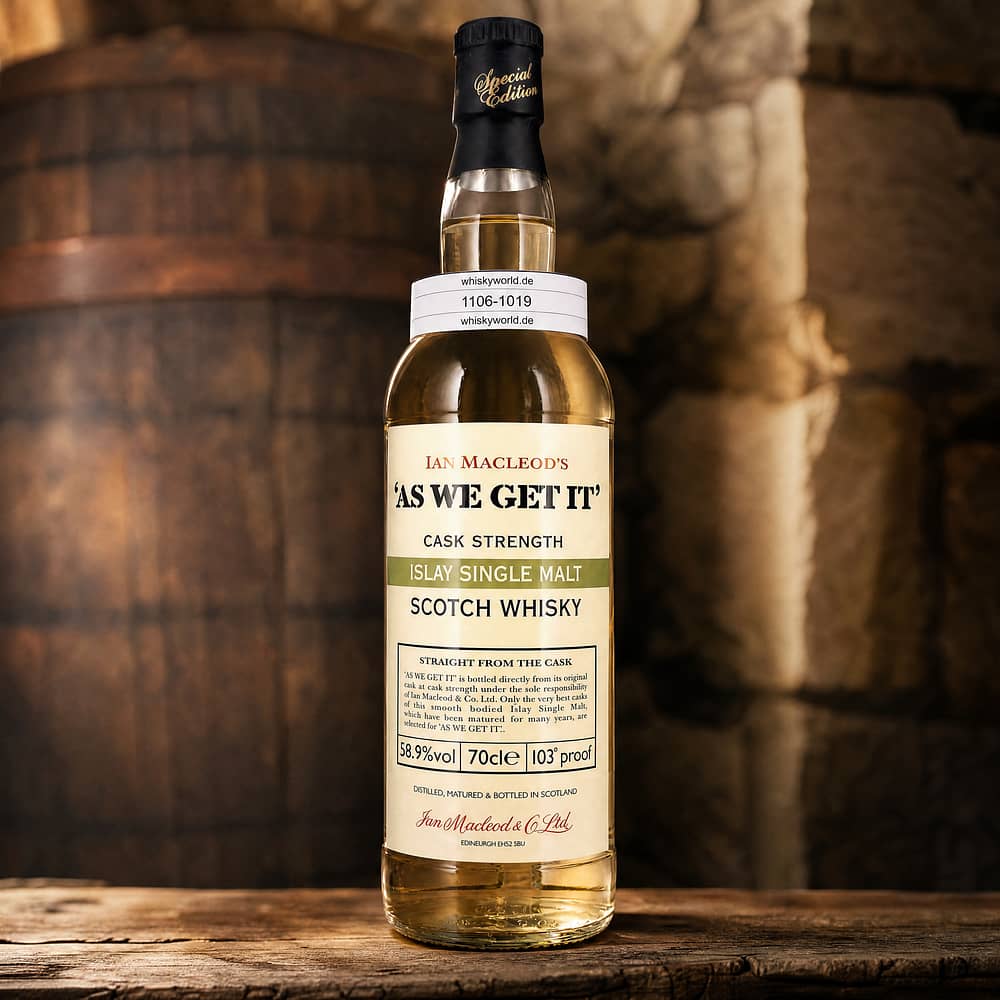 Ian Macleod as we get it Islay Single Malt Cask strength Cask strength 0,70 Liter/ 60.4% vol Produktbild