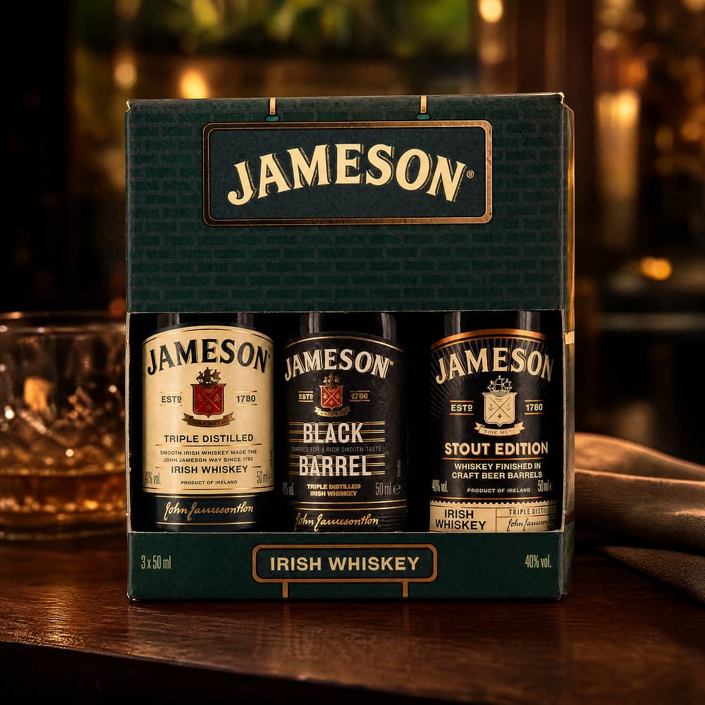 Jameson Tri-Pack Jameson Irish, Black Barrel & Stout Edition je 0,05l 0,150 Liter/ 40.0% vol Produktbild