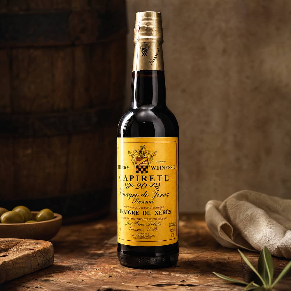 José Páez Lobato Capriete Jerez Essig 20 Jahre Vinaigre de Xérès 0,375 Liter Produktbild