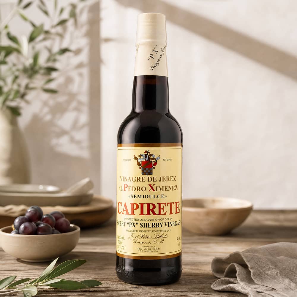 José Páez Lobato Capriete Jerez Essig Pedro Ximenez´ Sweet "PX" Sherry Vinegar 0,375 Liter Produktbild
