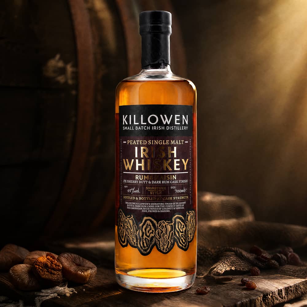 Killowen Single Malt Peated Rum & Raisin 0,70 Liter/ 55.0% vol Produktbild