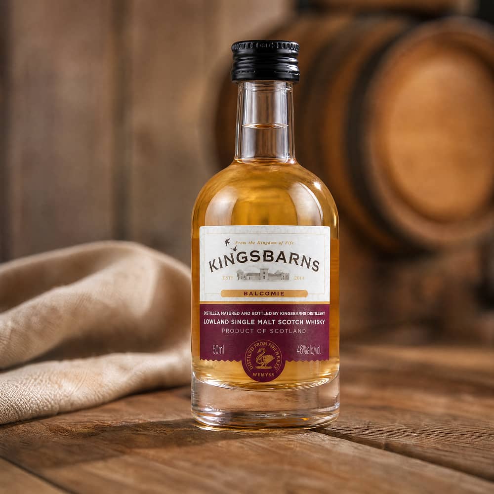 Kingsbarns Balcomie Ex-Oloroso American Oak & Sherry Butts Miniatur 0,050 Liter/ 46.0% vol Produktbild