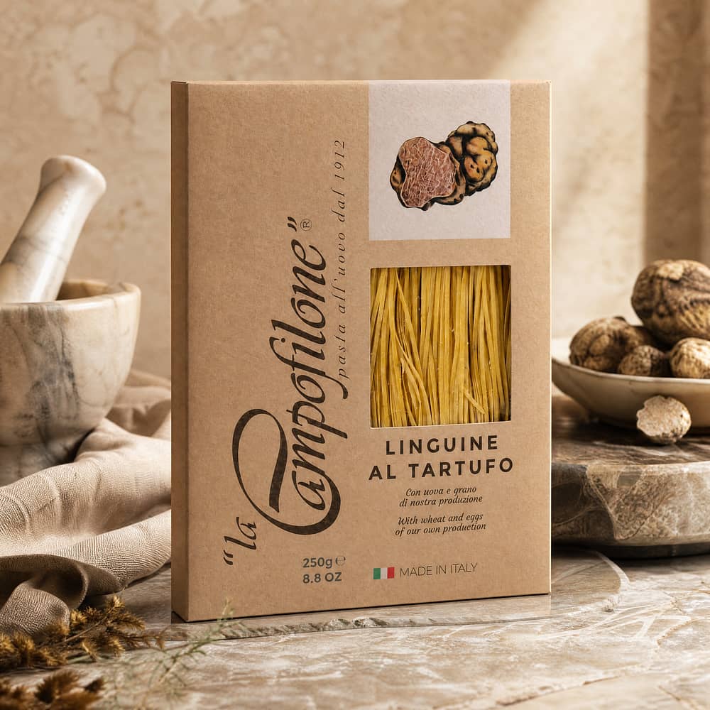 La Campofilone Linguine Eiernudeln mit Trüffel 250 Gramm Produktbild