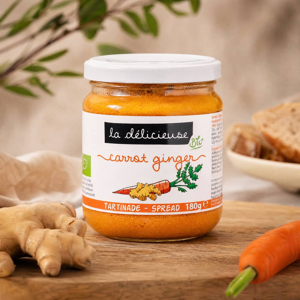 La Délicieuse Karotte Ingwer Aufstrich BIO 180 Gramm Produktbild