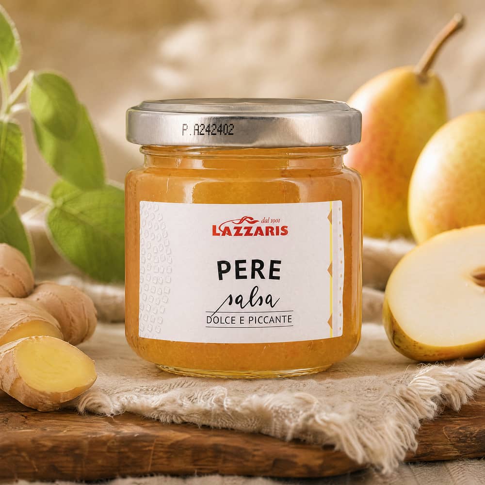 Lazzaris Birnen-Senf-Sauce aus kandierten Früchten 120 Gramm Produktbild
