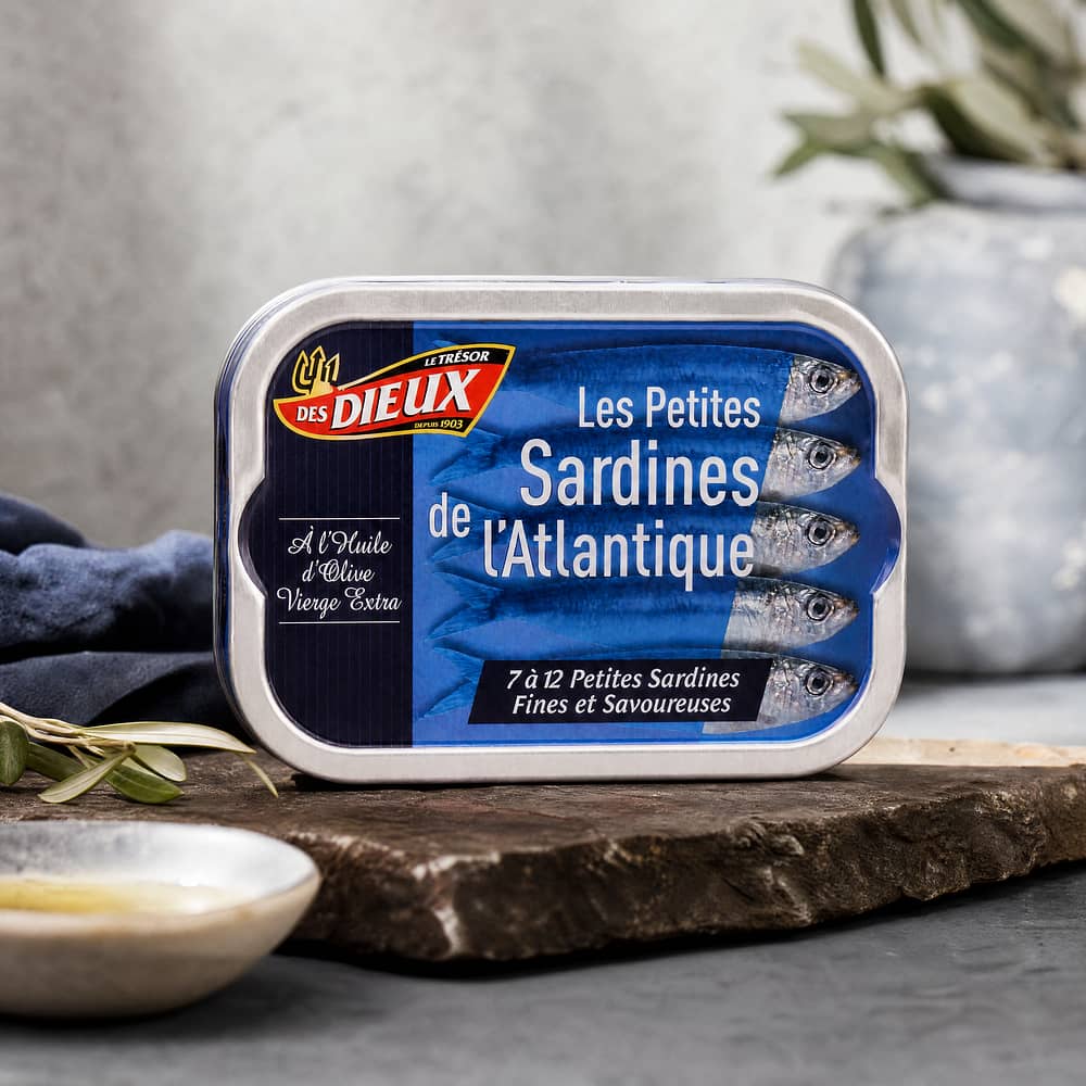 Le Trésor des Dieux Les Petites Sardines de L´Atlantique 115g 86,30 Gramm Abtropfgewicht Produktbild