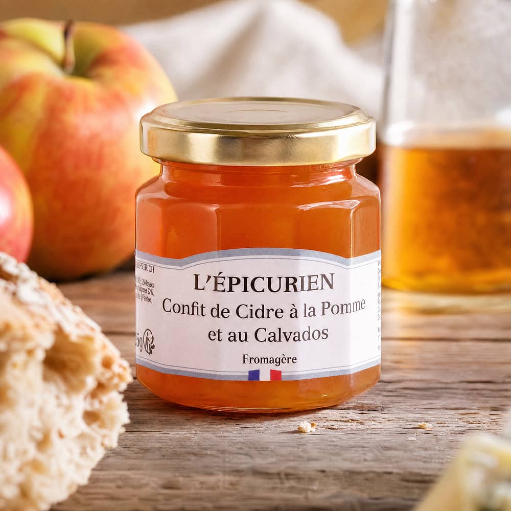 L’Epicurien Apfel-Aufstrich mit Apfelwein und Calvados 125 Gramm/ 2.0% vol Produktbild