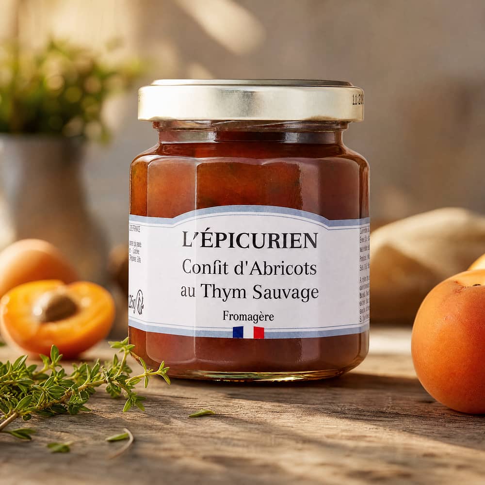 L’Epicurien Aprikose Aufstrich mit Wilder Thymian 125 Gramm Produktbild