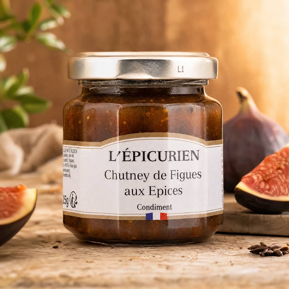 L’Epicurien Feigen Chutney mit Gewürzen 115 Gramm Produktbild