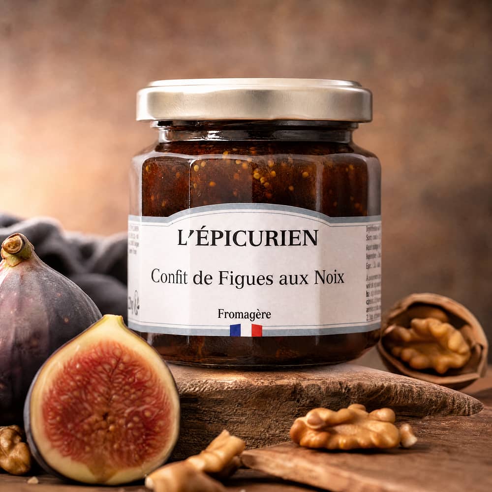 L’Epicurien Feigen Konfitüre mit Walnüssen 125 Gramm Produktbild