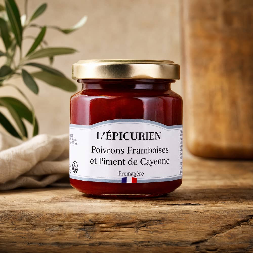 L’Epicurien Paprika Aufstrich mit Himbeer und Cayenne Pfeffer 125 Gramm Produktbild