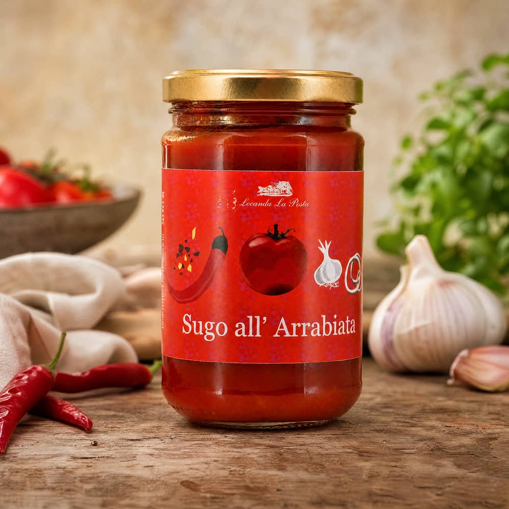 Locanda La Posta Sugo all`Arrabbiata Tomatensauce mit Peperoni 300 Gramm Produktbild