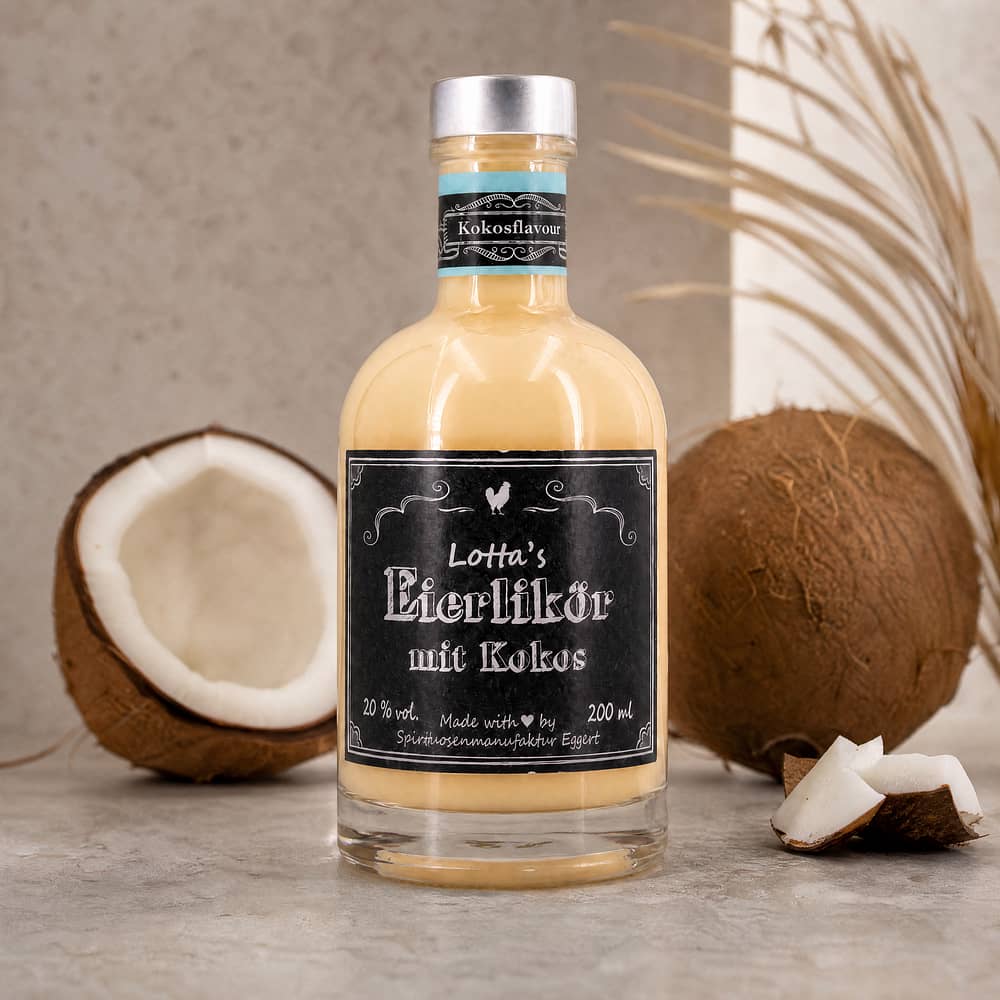 Lottas Eierlikör mit Kokos Kleinflasche 0,20 Liter/ 20.0% vol Produktbild
