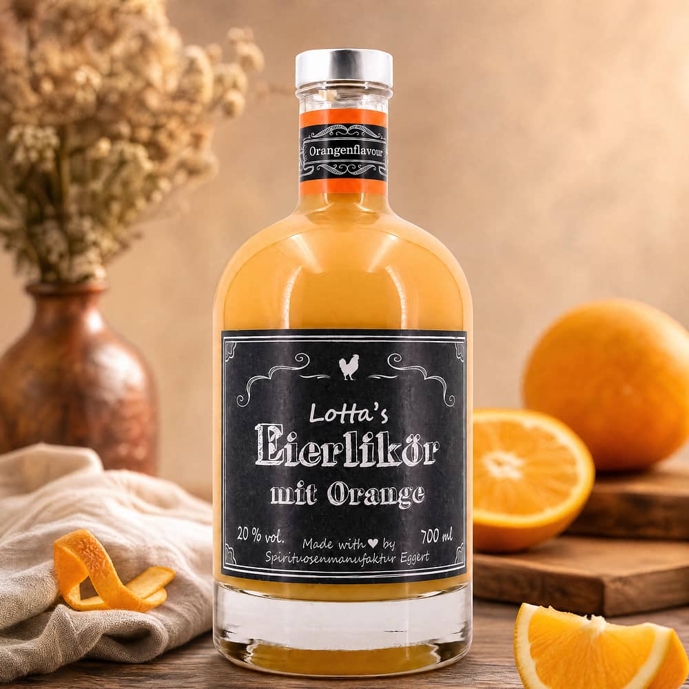 Lottas Eierlikör mit Orange 0,70 Liter/ 20.0% vol Produktbild