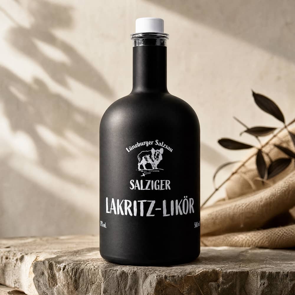 Lüneburger Salzsau Salziger Sahne Lakritz Likör 0,50 Liter/ 17.0% vol Produktbild