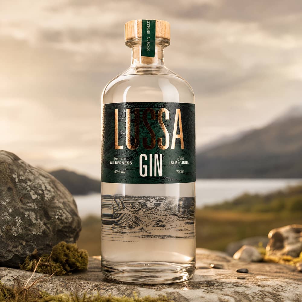Lussa Gin An Aventure in Gin From The Wildernes of The Isel of Jura 0,70 Liter/ 42.0% vol Produktbild