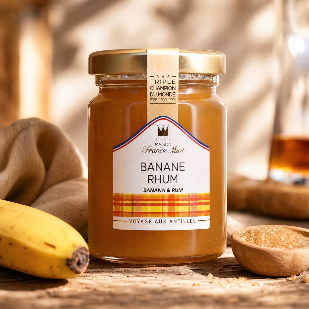 Maison Francis Miot Banane Rhum mit Rohrzucker & 4% Rum 110 Gramm/ 4.0% vol Produktbild