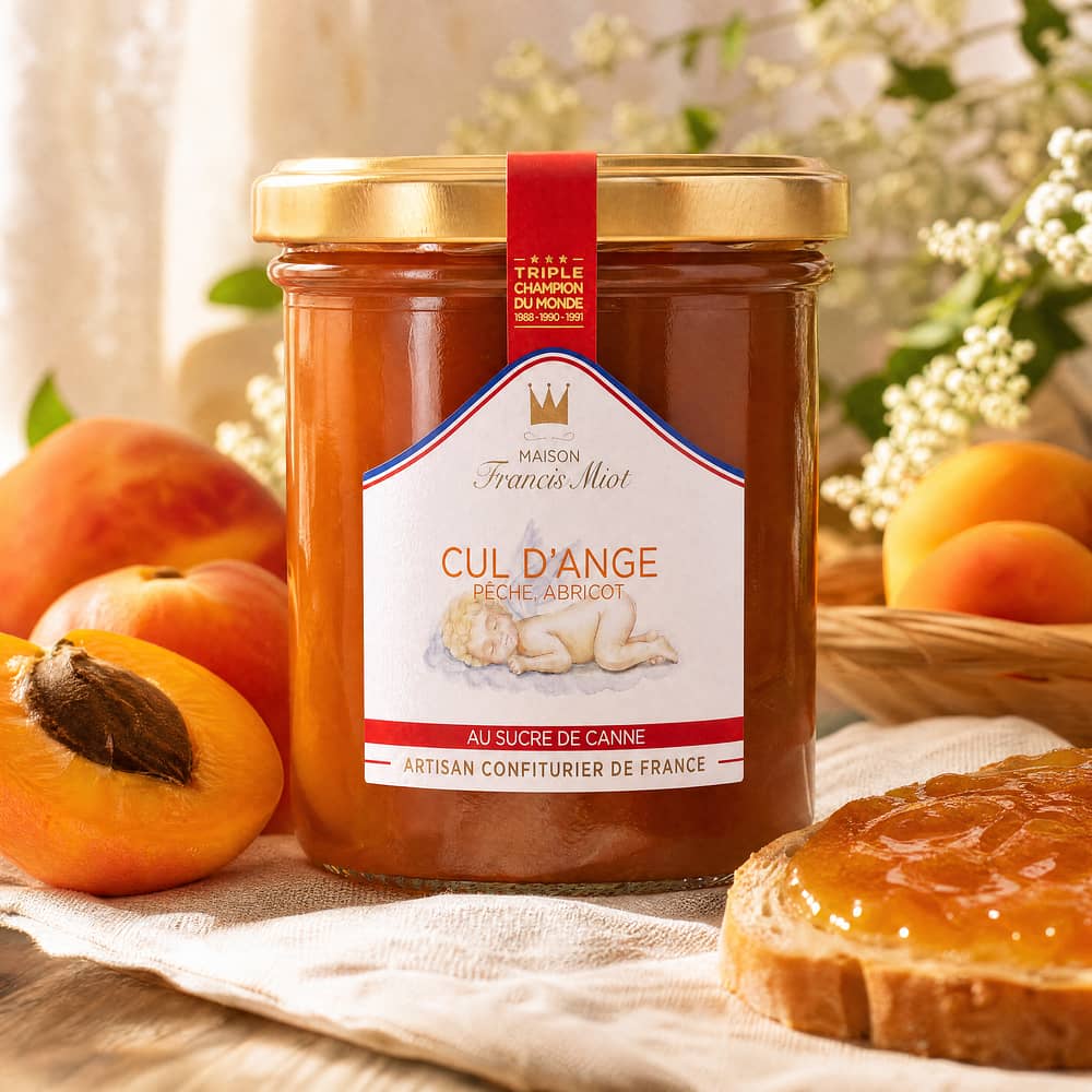 Maison Francis Miot Cul D`ange Peche Abricot  Fruchtaufstich aus Pfirisch & Aprikose 220 Gramm Produktbild
