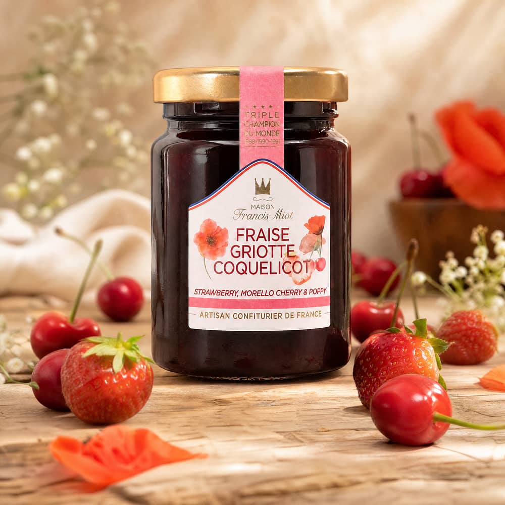 Maison Francis Miot Erdbeere Sauerkirsche und Mohnblume 110 Gramm Produktbild