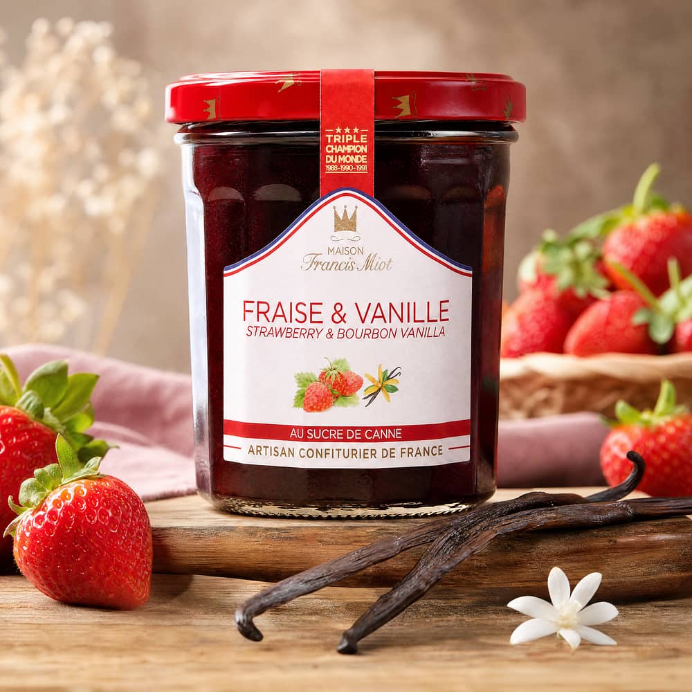Maison Francis Miot Fraise & Vanille Erdbeere & Bourbon Vanille 340 Gramm Produktbild