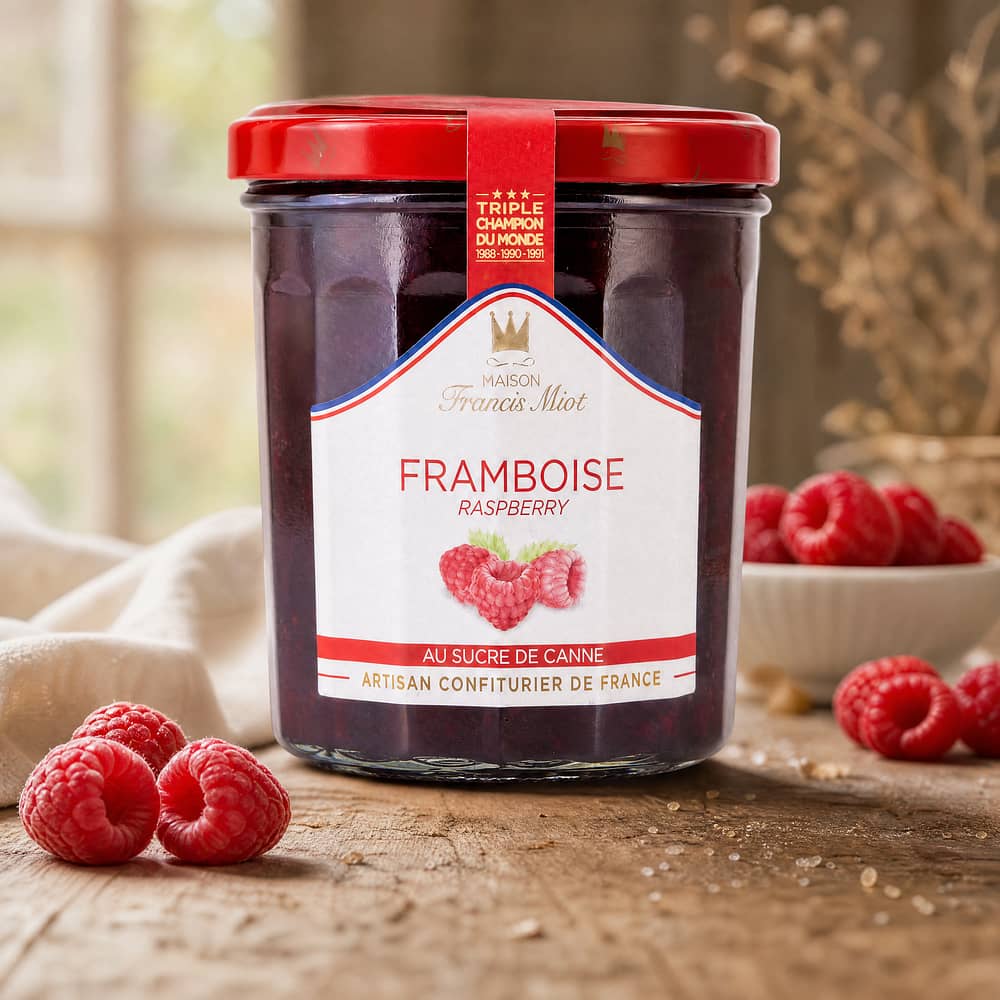 Maison Francis Miot Framboise Himbeer Fruchtaufstrich mit Rohrzucker 340 Gramm Produktbild