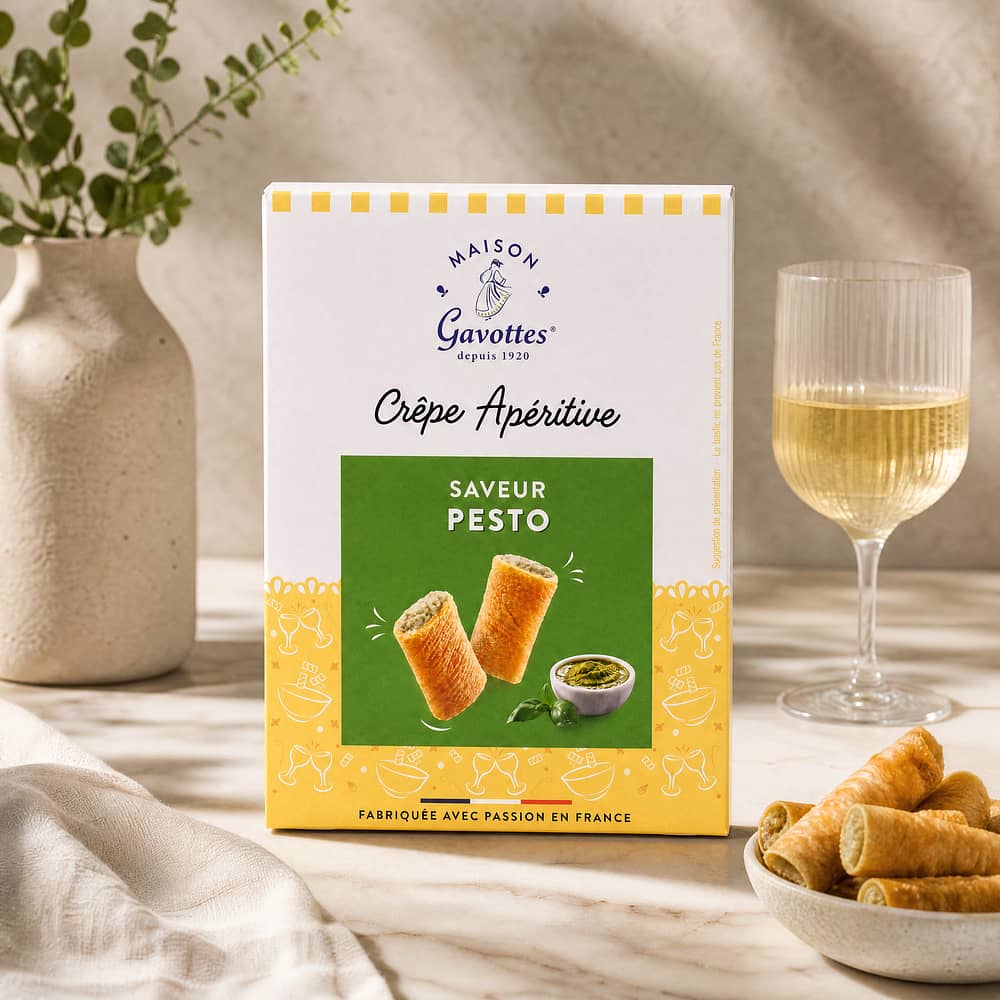 Maison Gavottes Crêperöllchen mit Pestogeschmack 110 Gramm Produktbild