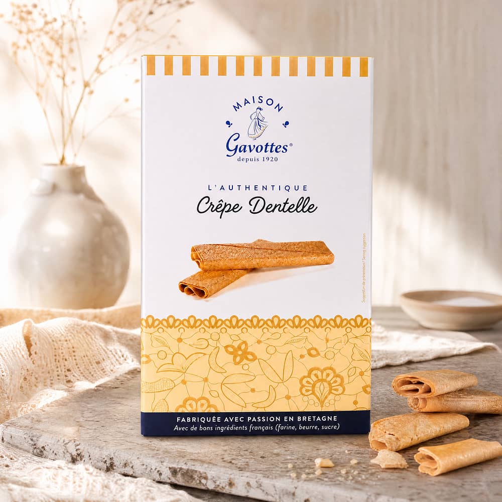Maison Gavottes Crêpe Dentelle Knusper-Butterplätzchen 125 Gramm Produktbild