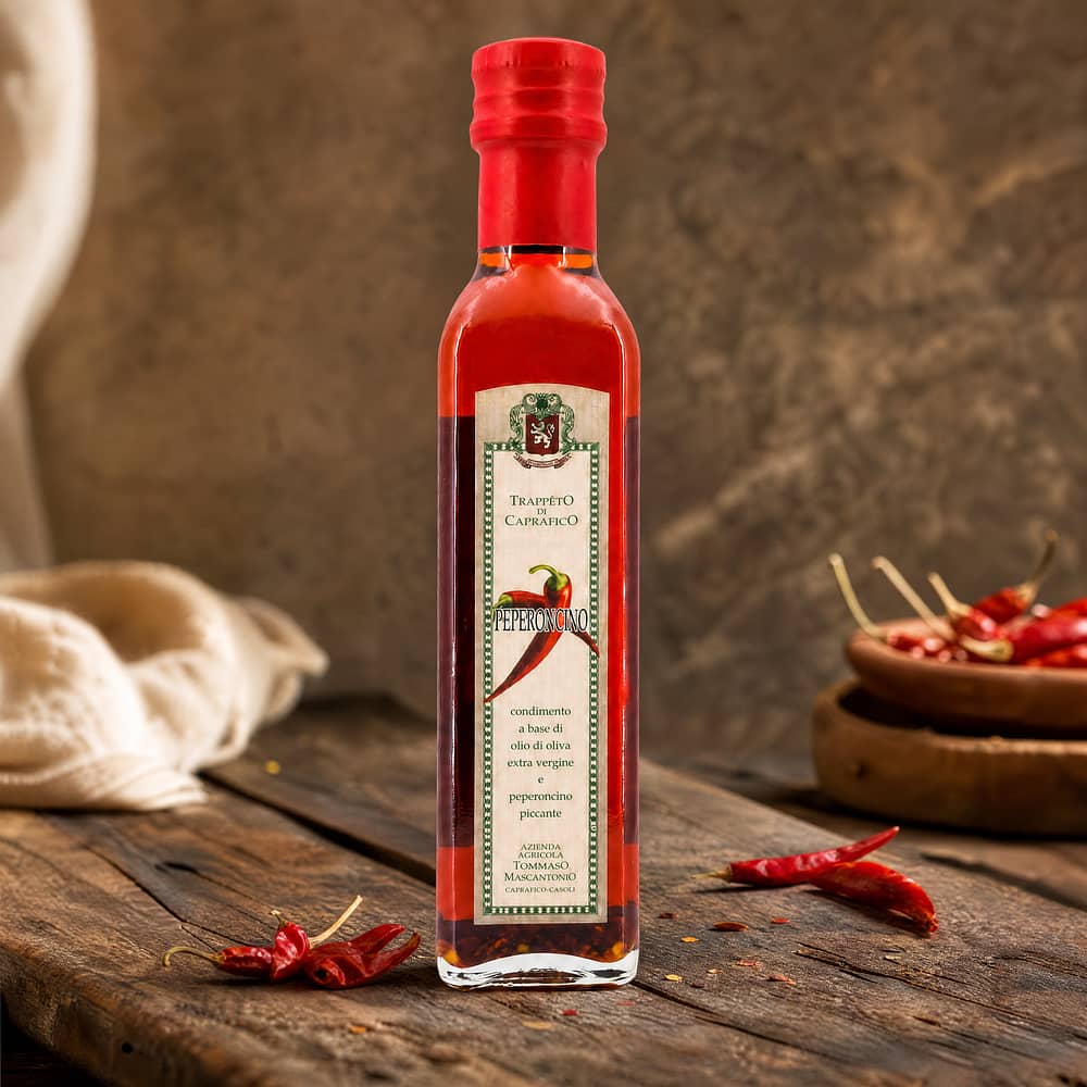 Masciantonio Olio Extra Vergine Al Peperoncino 0,250 Liter Produktbild