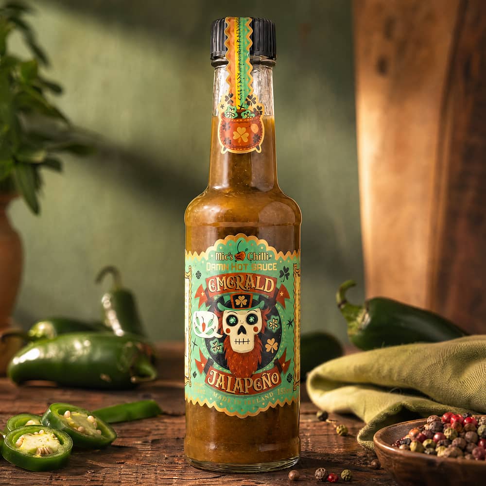 Mic's Chilli Emerald Jalapeno Chili-Sauce mit grünem Jalapeno-Chilis 150.000 Scoville 155 Gramm Produktbild