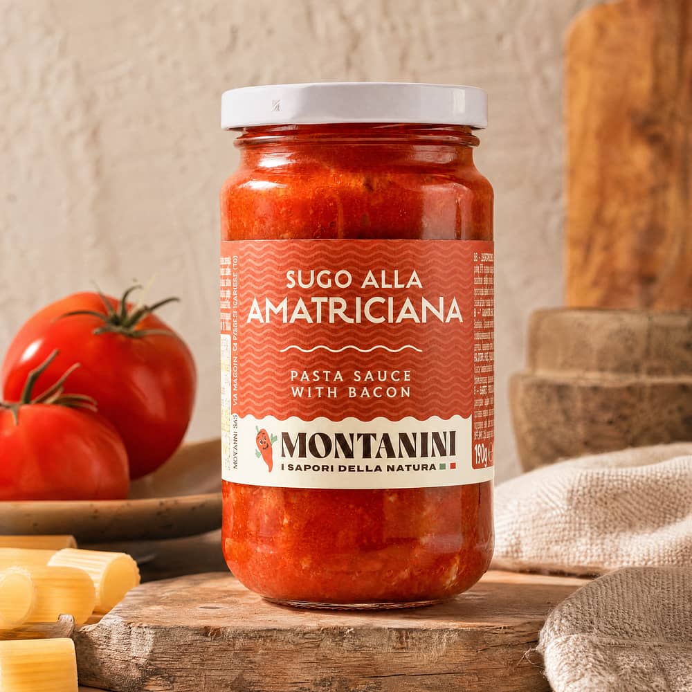 Montanini Tomatensauce all'Amatriciana 190 Gramm Produktbild