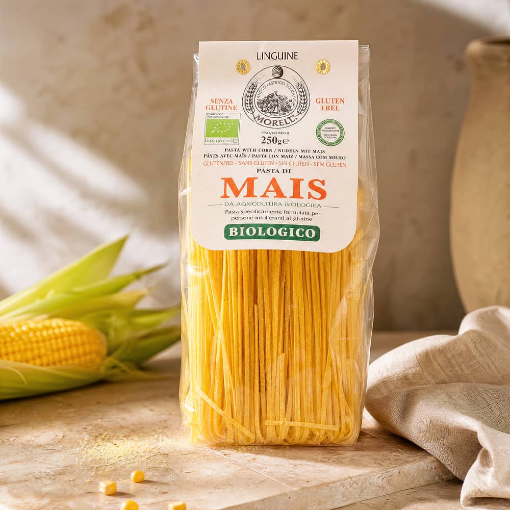 Morelli BIO Linguine Mais 250 Gramm Produktbild