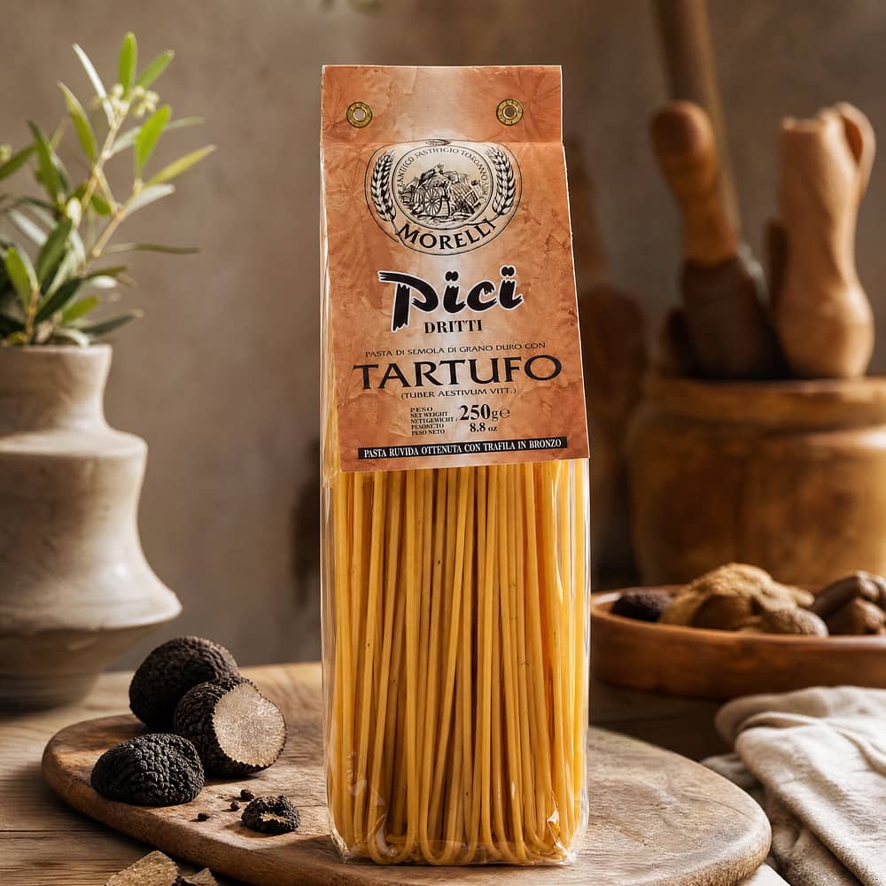Morelli Pici Dritti Nudeln mit Trüffel 250 Gramm Produktbild