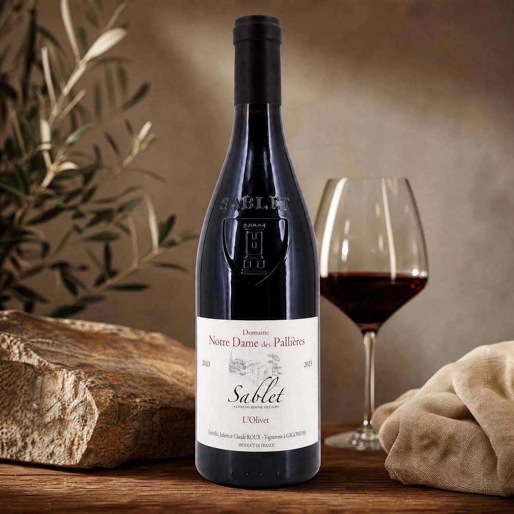Notre Dame des Pallières AOP Côtes du Rhône Villages Sablet Grenache 50% - Syrah 50% 0,750 Liter/ 14.0% vol Produktbild