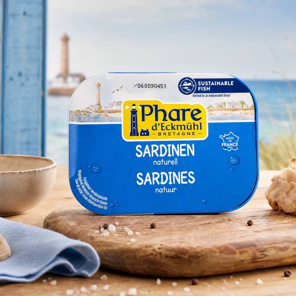 Phare d'Eckmühl Sardinen naturell 135g 95 Gramm Abtropfgewicht Produktbild