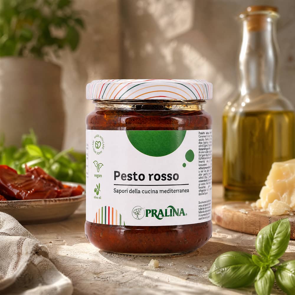 Pralina Pesto rosso Roter Pesto 180 Gramm Produktbild