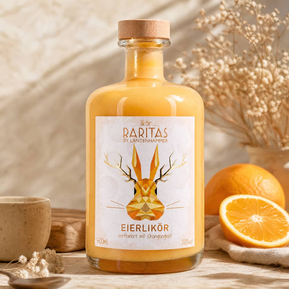 Raritas Angeli Eierlikör verfeinert mit 5% Orangengeist 0,50 Liter/ 20.0% vol Produktbild