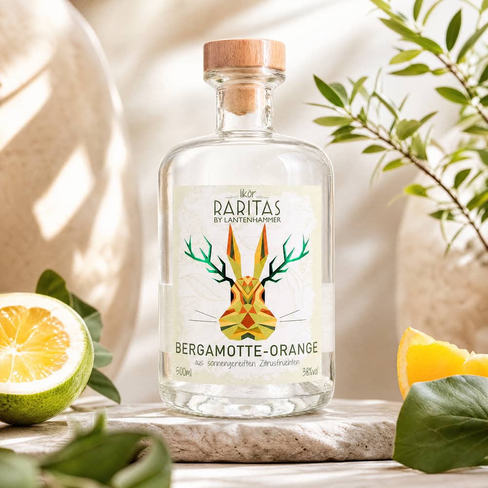 Raritas Bergamotte-Orange Likör 0,50 Liter/ 38.0% vol Produktbild