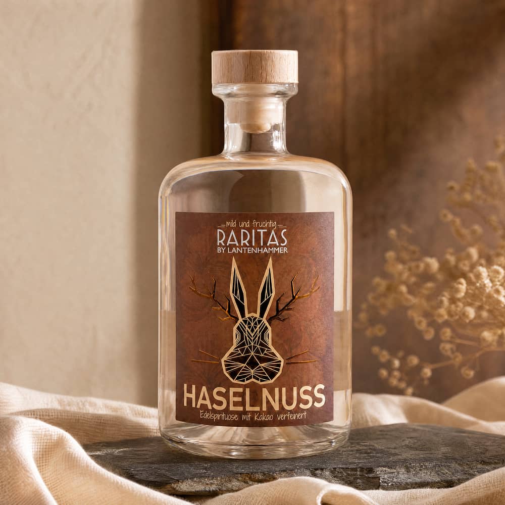 Raritas Haselnuss Edelspirituose mit Kakao verfeinert 0,50 Liter/ 32.0% vol Produktbild