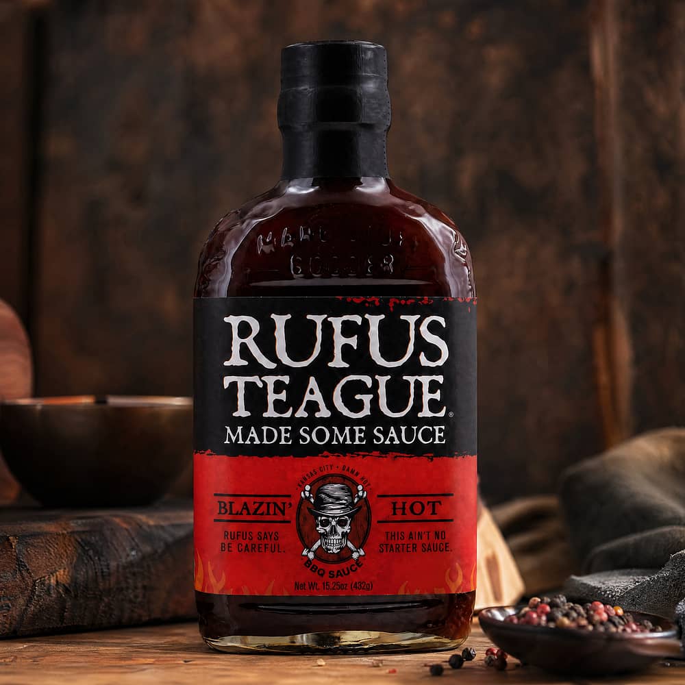 Rufus Teague Blazin Hot BBQ-Sauce 432 Gramm Produktbild