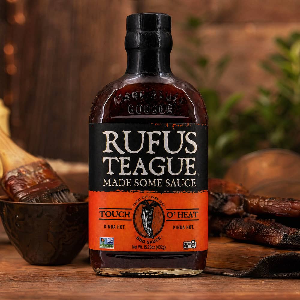 Rufus Teague Touch O' Heat BBQ-Sauce Mittelscharf 432 Gramm Produktbild