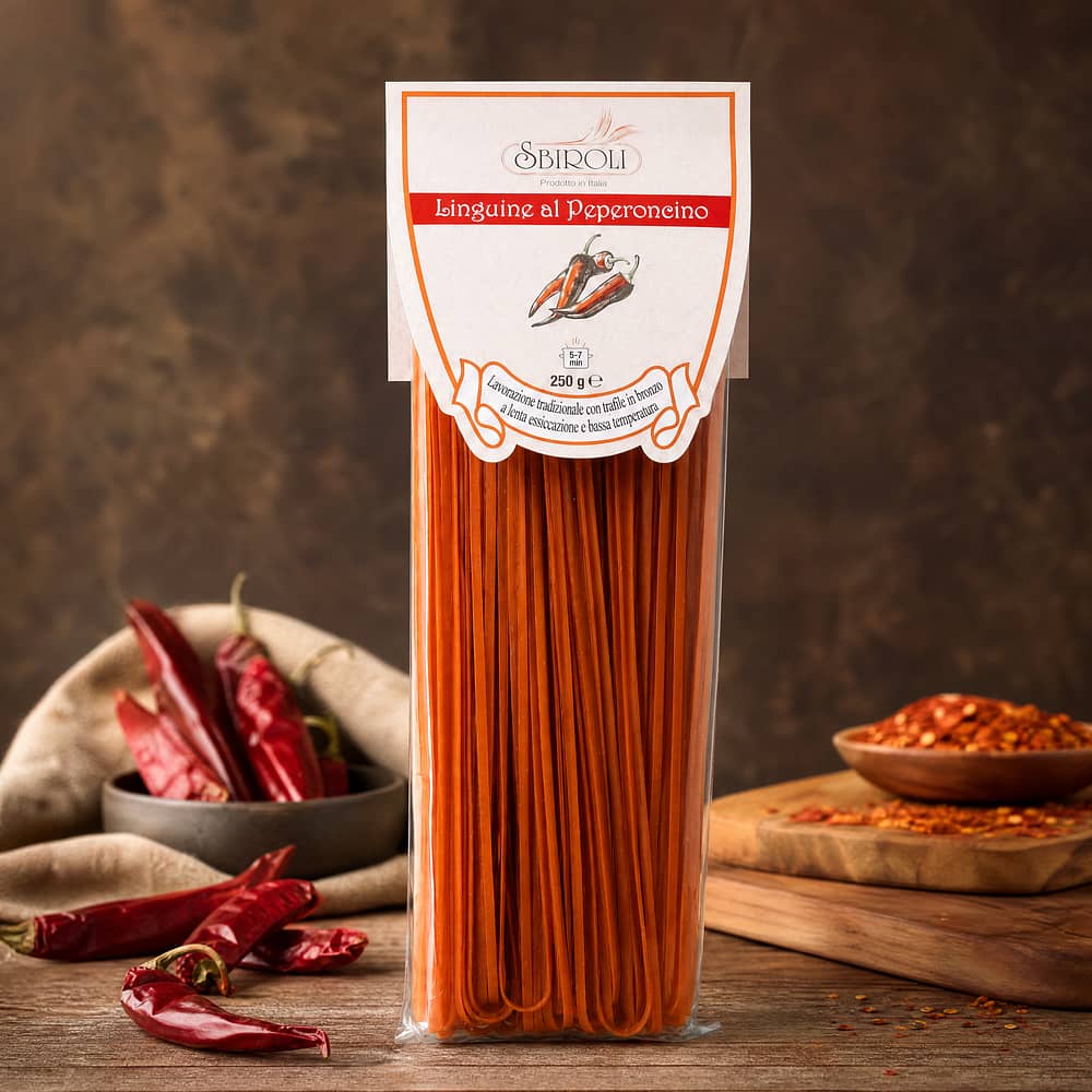 Sbiroli Linguine al Peperoncino Linguine mit scharfer Paprika 250 Gramm Produktbild