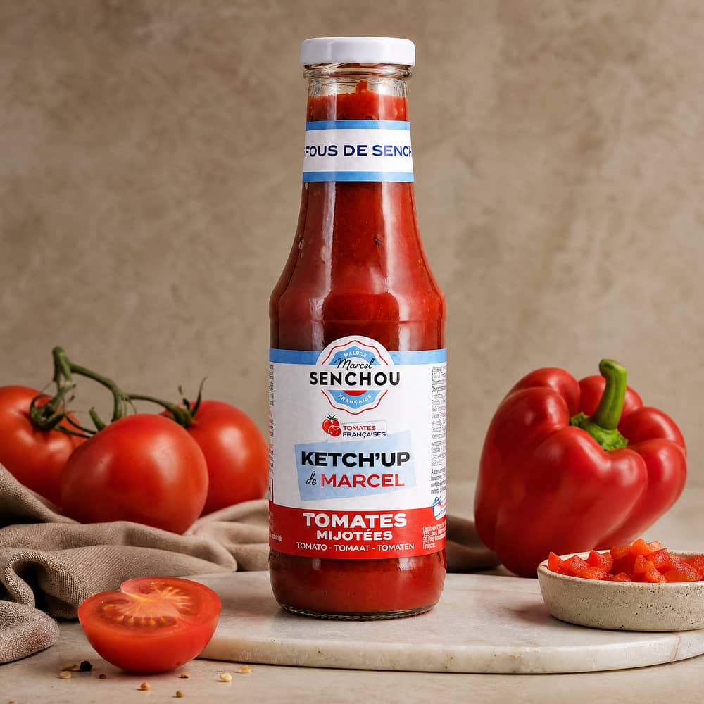 Senchou Pur Ketch`up Tomates Mijotées Roter Paprika Tomaten Ketchup 360 Gramm Produktbild