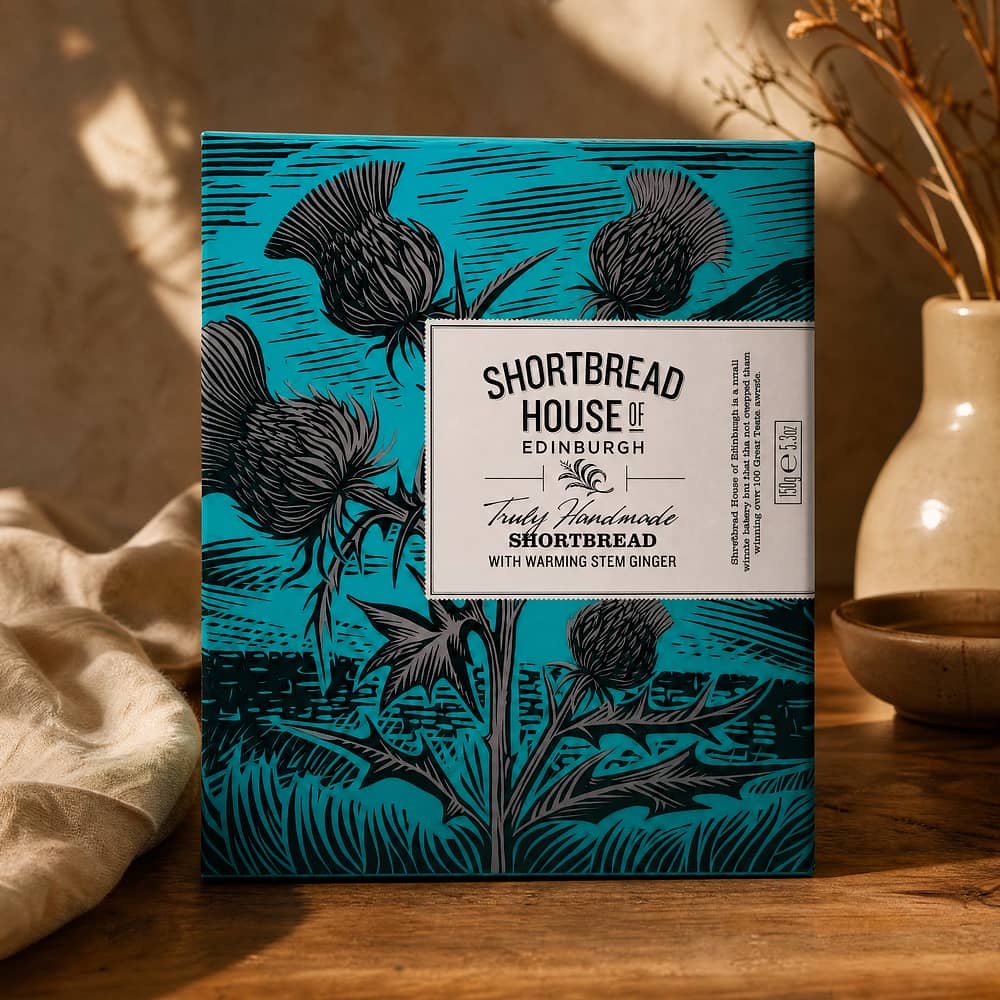 Shortbread House of Edinburgh Shortbread Stem Ginger Rounds 150 Gramm Produktbild