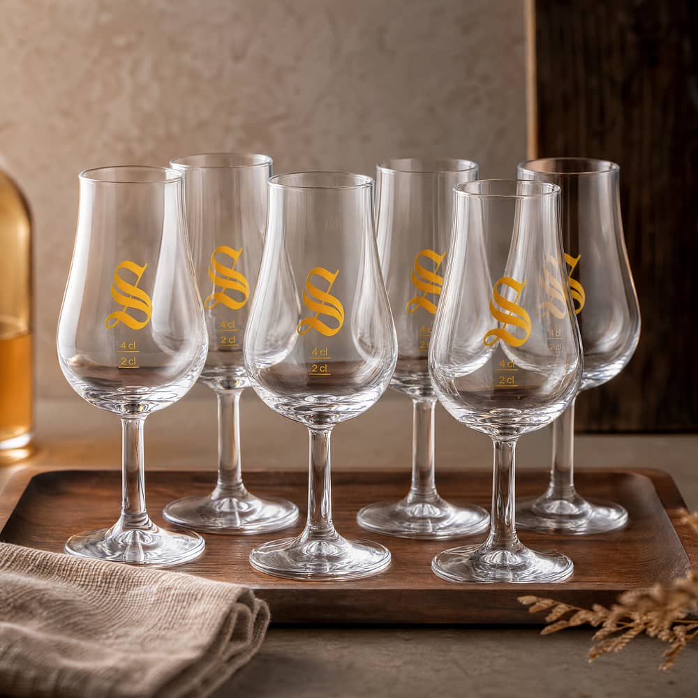 Signatory Nosing Glas mit Eichstrich 2 / 4 cl  Maße ca. H 13cm ; D 4/6cm  6er Vorteilspack 6 Stück Produktbild