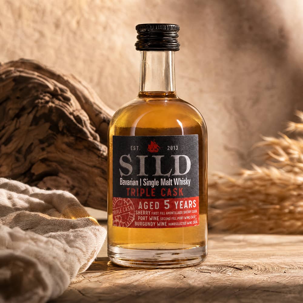 Sild Bavarian Single Malt Whisky Triple Cask 5 Jahre Miniatur 0,050 Liter/ 44.0% vol Produktbild