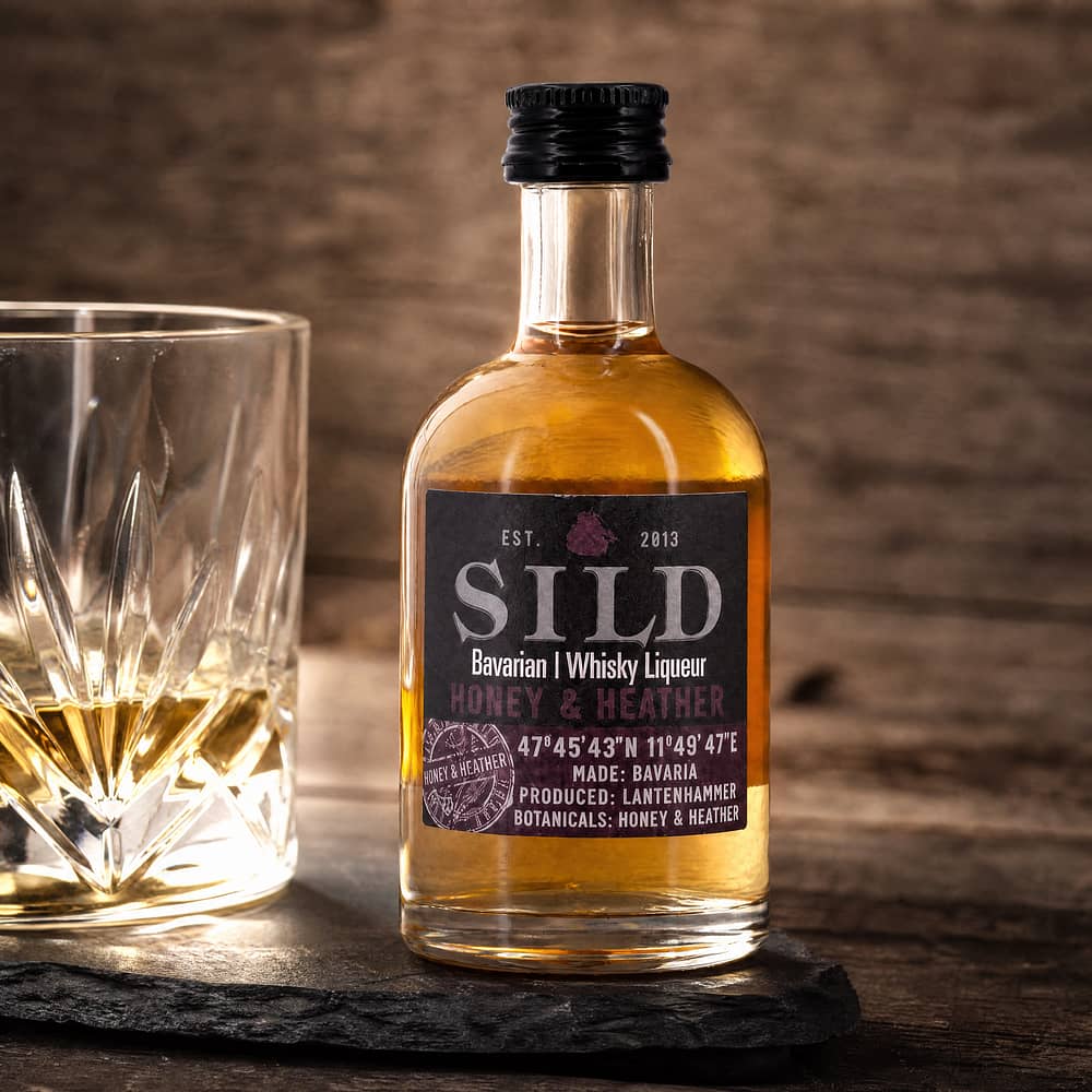 Sild Bavarian Whisky Liqueur Honey & Heather Miniatur 0,050 Liter/ 32.0% vol Produktbild